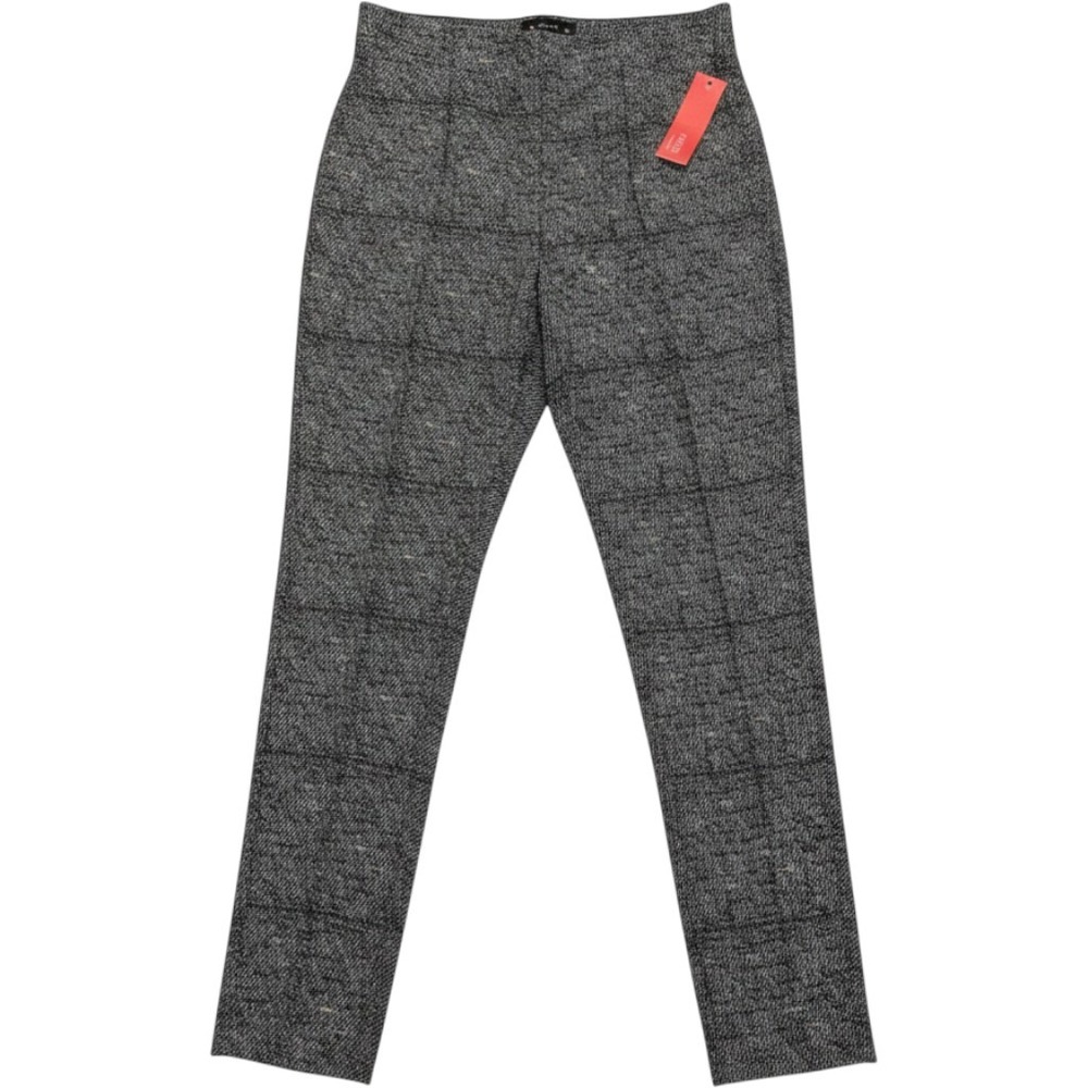 Maze Collection Black Gray Herringbone Plaid Skinny Medium NWT Stretch Pull On